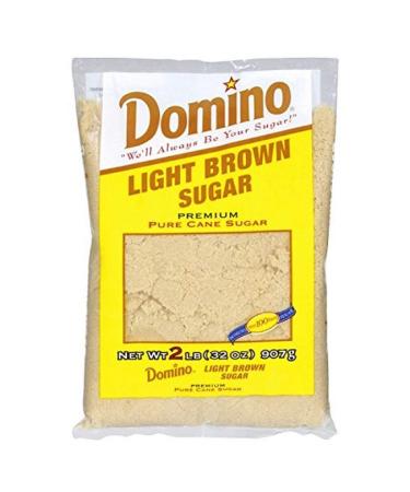 Domino Premium Pure Cane Sugar, Light Brown, 2 lb 2 Pound (Pack of 1)