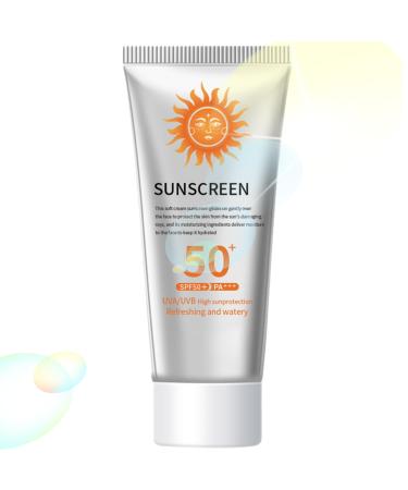 Trendyfave Sun Cream Sunscreen Spf 50 Facial Sunscreen For Men & Women UVA & UVB High Protection Waterproof Sweat-Resistant Face Care Anti Redness Cream For Face With Centella & Aloe Vera