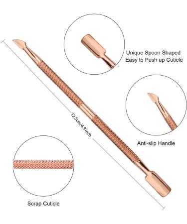 Cuticle Trimmer with Cuticle Pusher - Cuticle Remover Cuticle Nipper Professional Stainless Steel Cuticle Cutter Clipper Durable Pedicure Manicure Tools for Fingernails and Toenails (pink) - Buy Online on SooperMarket.com