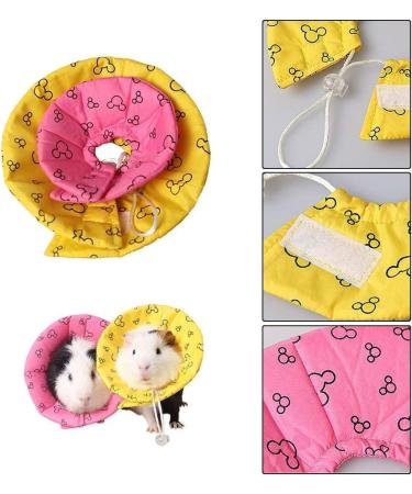 NashaFeiLi Pet Recovery Collar Elizabethan Small Animal Hamster Collar Cone Adjustable Comfy Collar for Hamster Chinchilla Small Pet (S Yellow) S Yellow - Buy Online on SooperMarket.com