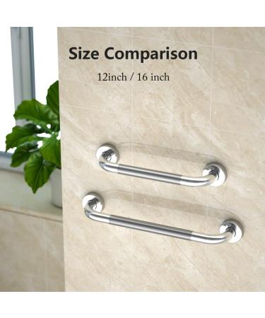 Brushed Nickel Shower Grab Bar w/Anti-Slip Knurled Grip 12 Inch Munzong Stainless Steel Bathroom Grab Bars Safety Bar Balanced Handrail Handicap Injury Elderly Senior Assist Support Shower Handle 12IN Brushed Nickel - Buy Online on SooperMarket.com