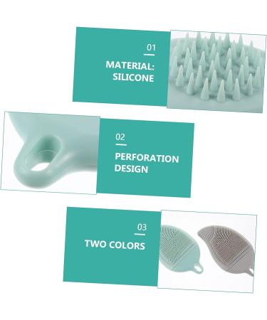 Healeved 6 Pcs Silicone Shampoo Massage Brush Set - Scalp Massager & Body Scrubber for Babies and Men - Buy Online on SooperMarket.com