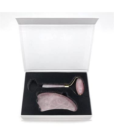 Natural Jade Gua Sha Scraper Board & Roller Set - Anti-Wrinkle Facial Massage Tool Gift Set - Buy Online on SooperMarket.com