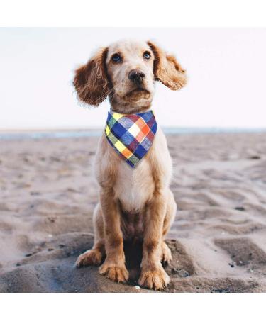 SLSON 14 Pack Dog Bandanas Plaid Dog Scarf Washable Triangle Pet Bibs Kerchief for Puppy Small Dog and Medium Dog Cat Pets - Buy Online on SooperMarket.com