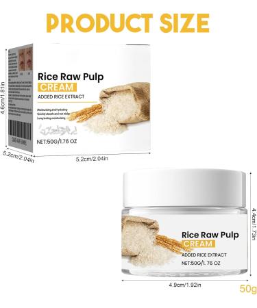 Rice Raw Pulp Face Cream Rice Cream Face Repair the Skin Barrier Moisturising Rice Moisturising Cream for Dry and Sensitive Skin dami - Buy Online on SooperMarket.com