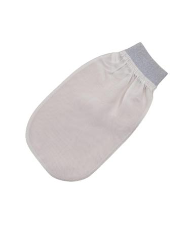 Premium Turkish Hammam Peeling Glove - 100% Silk Kessa Glove for Body Exfoliation | Spa & Shower Essential for Men & Women - Feel Fine (Silver) - Buy Online on SooperMarket.com