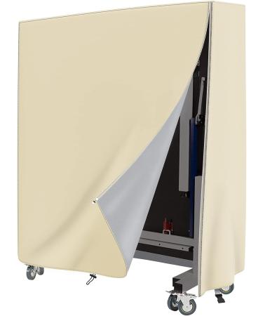 AlaSou Ping Pong Table Cover - Water Resistant, Weatherproof Brownish Yellow - Protect Your Foldable Table Tennis Equipment - Buy Online on SooperMarket.com
