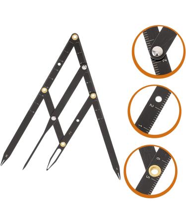 Anneome 1pc Second Generation Scale Calipers Eyebrow Measuring Rulers Makeup Set Stainless Steel 25x5x0.6cm Black - Buy Online on SooperMarket.com