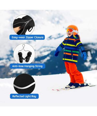 Unigear Kinder Ski Gloves - Waterproof Windproof Thermo Warm Winter F ustlings for Boys & Girls (Ages 2-8) - Breathable Snow Gloves in Black - Buy Online on SooperMarket.com