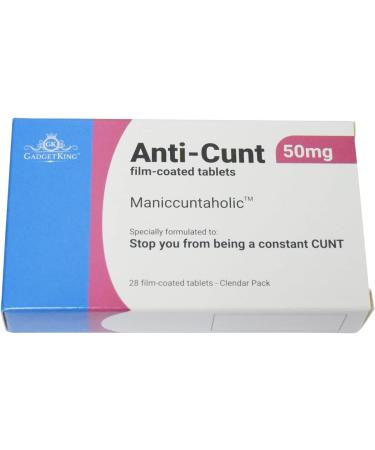 Gadgetking Joke Pill Medication Tablet Box - Funny Prank Gift for Birthdays & Holidays (Anti-C**t) - Buy Online on SooperMarket.com