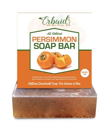 Persimmon Soap Bar for Body Odor Control   Purifying Deodorizing Body Wash with Japanese Persimmon & Green Tea Extract for Eliminating Nonenal Body Odor   Great for Skin Brightening  Hyperpigmentation  Dark Underarms  In...