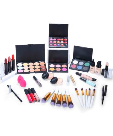 FantasyDay All-in-one Holiday Makeup Gift Set | Makeup Kit for Women Full Kit Cosmetic Essential Starter Bundle Include Eyeshadow Palette Lipstick Blush Foundation Concealer Face Powder Lipgloss Brush - Buy Online on SooperMarket.com