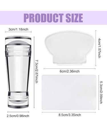 Clear Nail Art Stamper - Double-End Silicone Nail Stamp for DIY French Smile Line Art & Accessories - Buy Online on SooperMarket.com