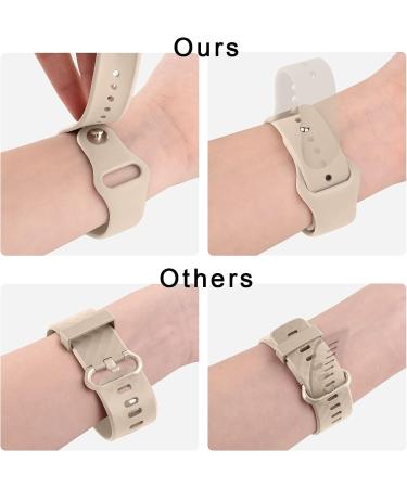 Mugust Adjustable Silicone Bracelet for Garmin Vivoactive 5/3 Vivomove 3/HR/Luxe/Style and Forerunner 55/245/645 - 20mm Sports Replacement in Milk Tea Color - Buy Online on SooperMarket.com