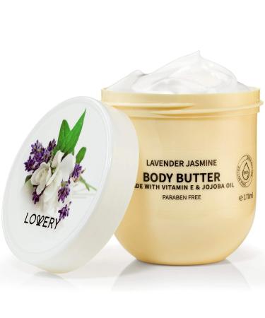 Whipped Lavender Jasmine Body Butter for Sensitive Dry Skin - Ultra Hydrating Moisturizer with Shea Butter - Nourishing Body Care - Buy Online on SooperMarket.com