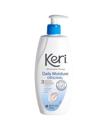 Keri Whole Body Therapy Original  Continuous Moisturization  3 Essential Moisturizers (Vitamin E  Aloe and Sunflower Seed Oil)  15 oz Pump Aloe and Sunflower Seed Oil 15 Fl Oz (Pack of 1)