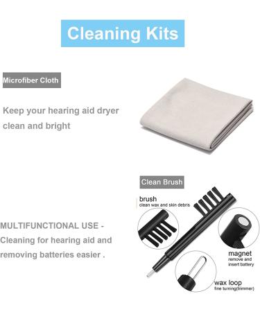 Hearing Aid Dryer Dehumidifier - Electronic Automatic Drying System with Cleaning Kit (Gray) - Buy Online on SooperMarket.com