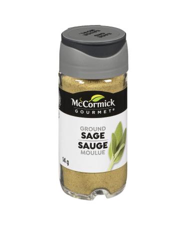 McCormick Gourmet (MCCO3) New Bottle Premium Quality Natural Herbs & Spices Ground Sage 14g