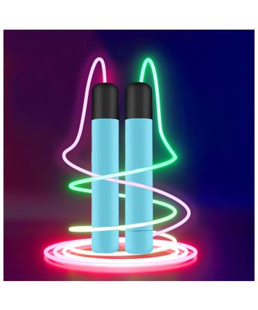 Glowing Jump Ropes Skipping Rope for Kids Develop Children's Sports Interest Men Women Fitness Exercise Indoors Outdoors Cool LED Light Rope Adjustable Jumping Rope Colorful