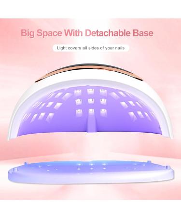 Professional UV LED Nail Lamp - LKE 268W Fast Curing Gel Nail Dryer with 66 Beads 4 Timers & Auto Sensor for Home & Salon Use - Buy Online on SooperMarket.com