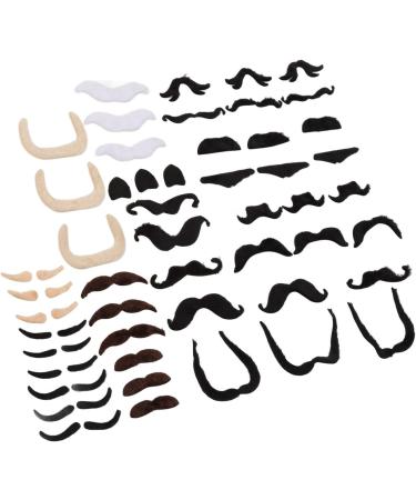 Self Adhesive Fake Eyebrows Beard 60 Pcs Moustache and Eyebrows Stick on Fake Eyebrows and Moustache Kit for Old Man Dress Up Grandpa Costume Accessories - Buy Online on SooperMarket.com