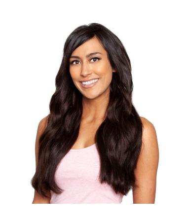 Super Thick Deluxe Clip-in Hair Extensions - 100% Remy Human Hair 18 Inch 210g - Intense Dark Brown #2 - International Shipping - Buy Online on SooperMarket.com