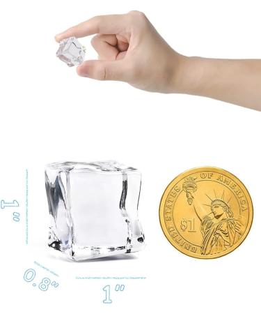 DomeStar Clear Fake Ice Cubes 20 PCS - Acrylic Diamond Crystals for Summer Home Decoration and Wedding Centerpieces - Buy Online on SooperMarket.com
