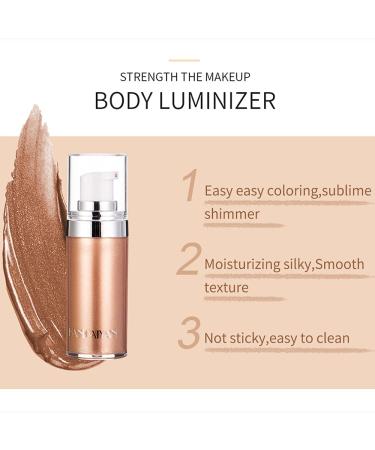 Yeweian Face Body Luminizer Liquid Highlighter - Pearl White | Shimmer Glow Illuminator & Bronzer Makeup for Waterproof & Moisturizing Shine - Buy Online on SooperMarket.com
