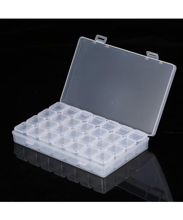 28 Slots Clear Nail Art Rhinestone Gem Bead Storage Box for Manicure Design - Buy Online on SooperMarket.com