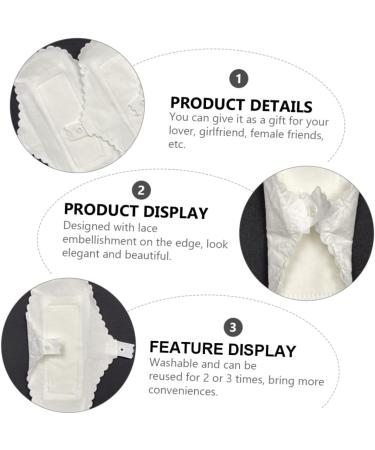 Healeved 10pcs Washable Menstrual Cloth Panties - Ultra Thin Menstrual Panty Liners for Women - White Cotton Napkin Bamboo Fabric Tape - Buy Online on SooperMarket.com