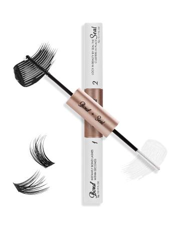 Tongyend Lashes Glue Bond& Seal for DIY Cluster Individuals False Eyelashes Strong Hold Waterproof Lash Glue for 72 Hours Latex-free Long Lasting