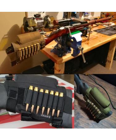 KWNRAOR Rifle Cheek Riser with 7 Buttstock Ammo Holder - Khaki - Buy Online on SooperMarket.com