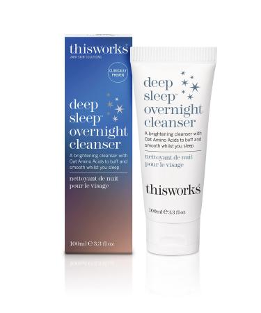 THISWORKS Deep Sleep Overnight Cleanser with Oat Amino Acids & Hyaluronic Acid to Gently Exfoliate & Rehydrate 100ml