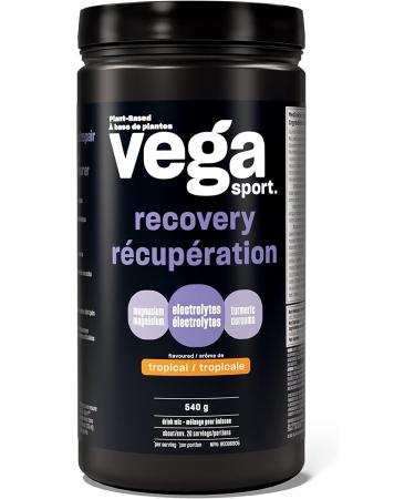 Vega Sport Hydration Electrolyte Powder Lemon Lime Vegan Hydrator Keto Friendly Gluten Free & Sport Post-Workout Recovery Accelerator Tropical Vegan Non Dairy Gluten Free BCAAs 540g - Buy Online on SooperMarket.com