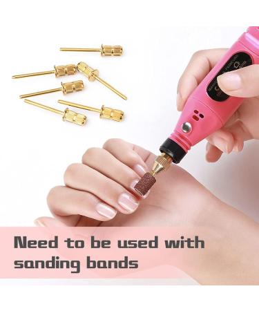 Rolybag 10 Pieces nail drill heads nail drill bits sanding band shaft 3/32 inch nail drill bits mandrels for electric file nail sanders manicure pedicures home salon & spa(10-golden) - Buy Online on SooperMarket.com