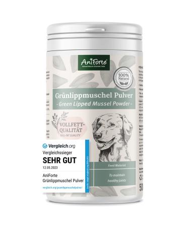 Aniforte green lip powder dog 500g comparison winner 2023 - natural product for joints & joint function green lip powder powder dog in full fat quality with high acceptance 500 g
