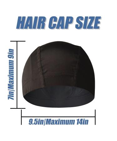 Wig Caps for Wig Making - 6 Pack Stretchable Ice Silk Cooling Dome Caps for Lace Front Wigs - Buy Online on SooperMarket.com