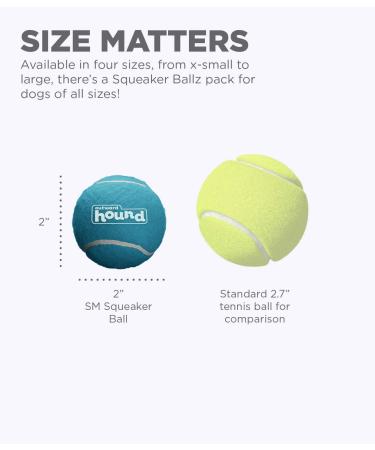Outward Hound 8-Pack Squeaker Ballz Tennis Toys for Dogs | Small Squeaker Balls for Fetching | Interactive Dog Toys - Buy Online on SooperMarket.com