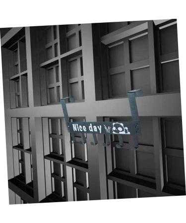 PRETYZOOM Over Door Clothes Hanger Rack Hook up On The Door Coat Rack medium Black - Buy Online on SooperMarket.com