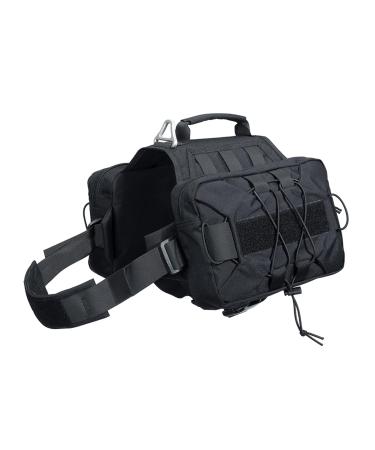 Excellent elite spanker service hunt dog backpack dog dish saddlebag hundred bag adjustable moll dog backpack for medium-sized large dogs (blk-m) m black