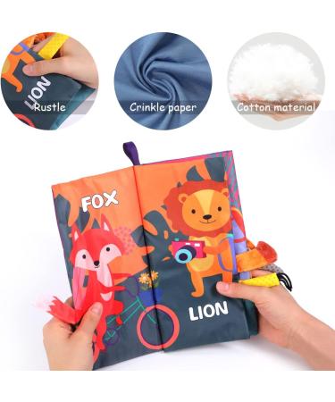 Eutionho Jungle Tails Soft Baby Book Toy | Early Education & Sensory Activity | Ideal Baby Gift | Suitable for 0-12 Months | Boys & Girls - Buy Online on SooperMarket.com