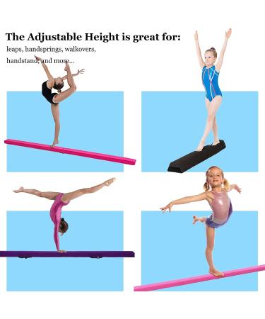 UMIKOOL DIRECT 8FT Balance Beam for Gymnastics - Non Slip Rubber Base - Professional Home Training Equipment - Dark Purple - Buy Online on SooperMarket.com