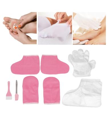 Paraffin Hand Foot Gloves Flannel Keep Warm Wax Hand Foot Liners Paraffin Mittens Foot Set Gloves & Socks for Hot Wax Hand Thermal SPA Therabath Wax