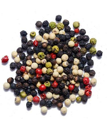 Whole Mixed Dried Peppercorns Pepper in 5 Colours Black White Pink Green Pimento (50g)