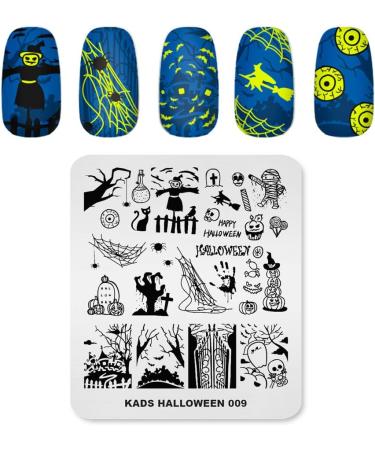 Rolabling Nail Stamping Plate Christmas Halloween Nail Art Plates Image Transfer Template Manicure Stencils Printing DIY Tool (Halloween 009) - Buy Online on SooperMarket.com
