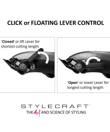 Buy Stylecraft Mythic Professional Metal Body Cordless Hair Clipper | 9V Magnetic Motor Double Black Diamond Blades 8 Guards - International Shipping Available - Buy Online on SooperMarket.com