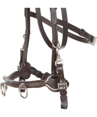 Heinick-Reitsport French Professional Leather Caveson | Brown Cavecon Cavesson for Thoroughbred & Cob | International Shipping Available - Buy Online on SooperMarket.com