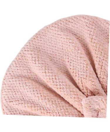 MAGICLULU Coral Fleece Hair Drying Cap Fast Drying Cap Shower Water Absorption Hair Cap Pink Princess Hat Hedging - Buy Online on SooperMarket.com
