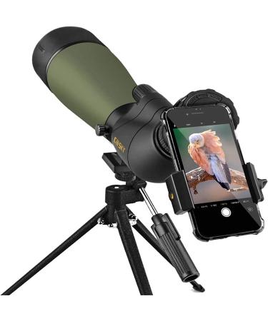 Gosky 20-60x80 Spotting Scope with Tripod, Carrying Bag, Phone Holder - BAK4 Waterproof HD Scope for Bird Watching & Wildlife Scenery - Buy Online on SooperMarket.com