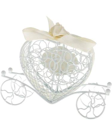 Lodokdre Metal Carriage Gift Box Gift Box Decoration - champagne + white - Buy Online on SooperMarket.com